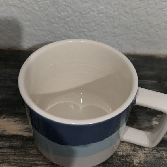 Blue & White Gradient Earthenware Mug - Picture 2 of 6